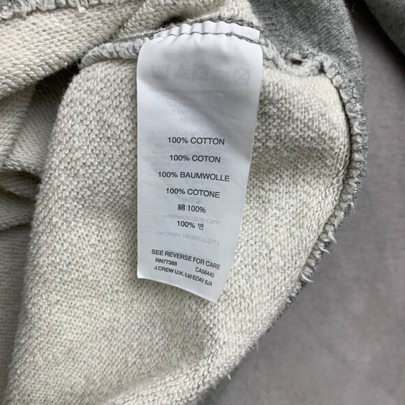 J Crew Men Sweater Large Gray Heather Colorblock Full Zip Long Sleeve Sweatshirt - Picture 5 of 7